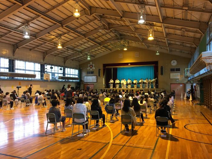 写真：本町小学校演奏会の様子