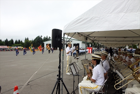 写真：令和元年北海道消防操法訓練大会での演奏の様子