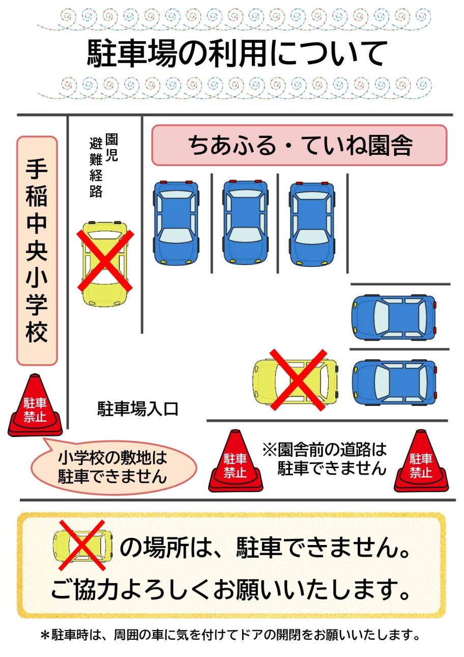 ちあふる・ていねの駐車場の図