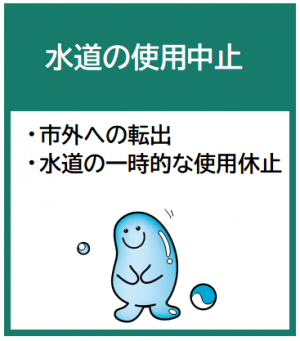 水道の使用中止お申込み