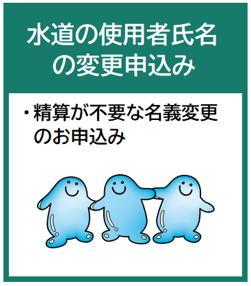 水道使用者の名義変更