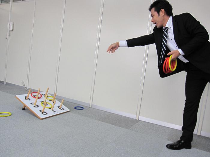 写真:わなげの様子