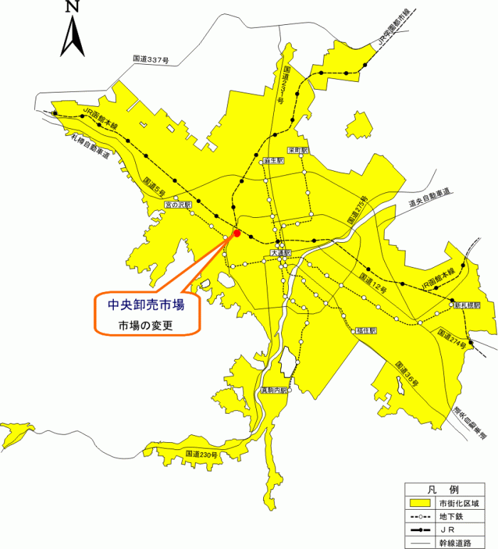 位置図；市場の変更（平成20年（2008年）8月19日告示）
