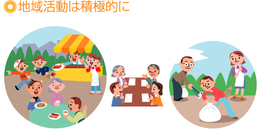 地域活動は積極的に