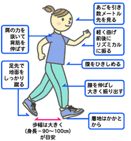 図:歩き方