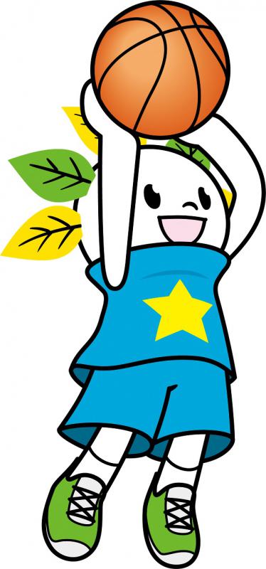 ピカットくんイラスト(バスケットボール)