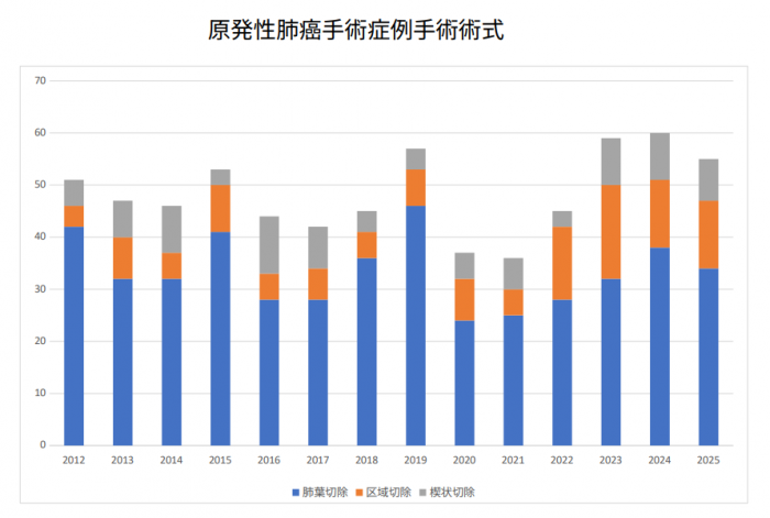 原発性肺癌手術症例手術術式2