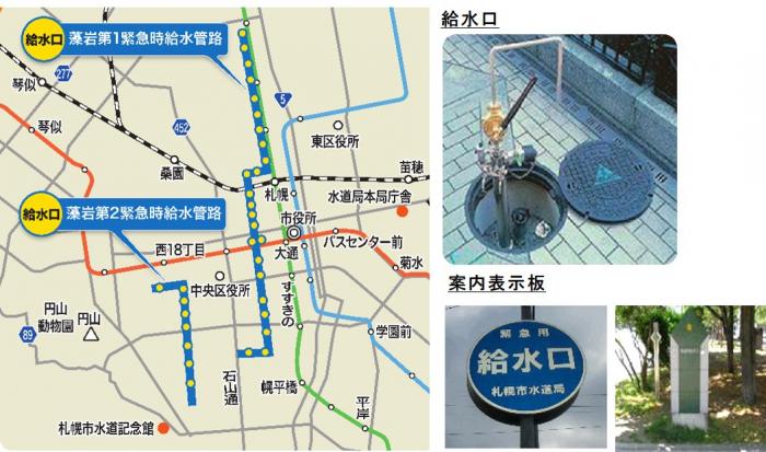 図:緊急時給水管路の位置図