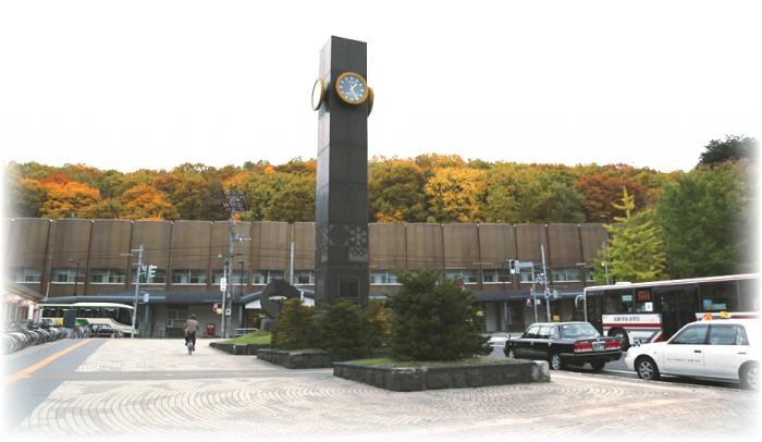 真駒内駅前の様子