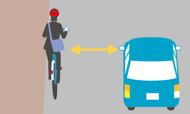 自転車と車の追い越し距離