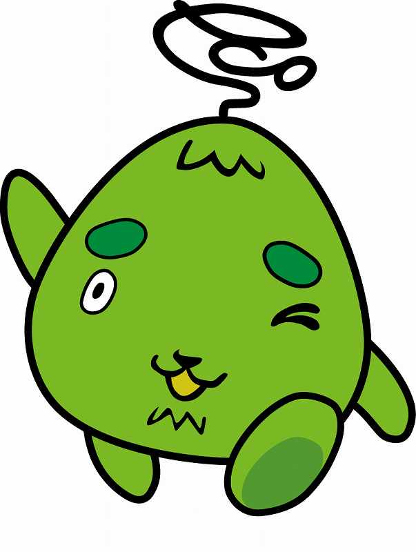 ウインクしながら走っているやまベェの画像